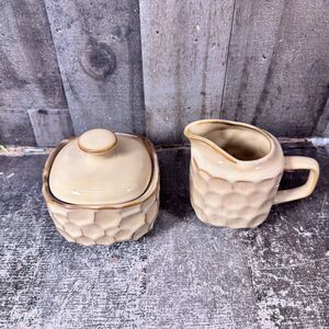 Sango‎ Continental Beige 8712 Unused Set of sugar and creamer